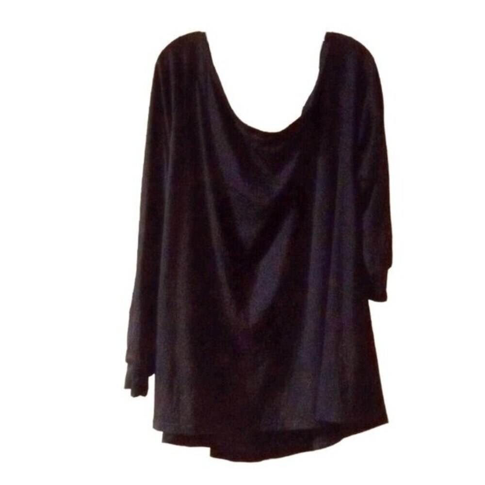 NWT- Plus Size 26 Long Sleeved Black Blouse